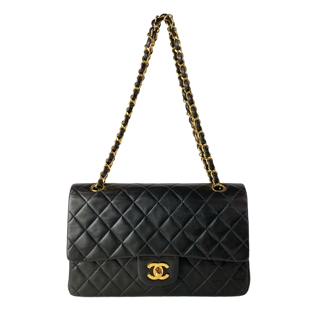 Chanel Double Flap Matelasse Shoulder Bag A01112
